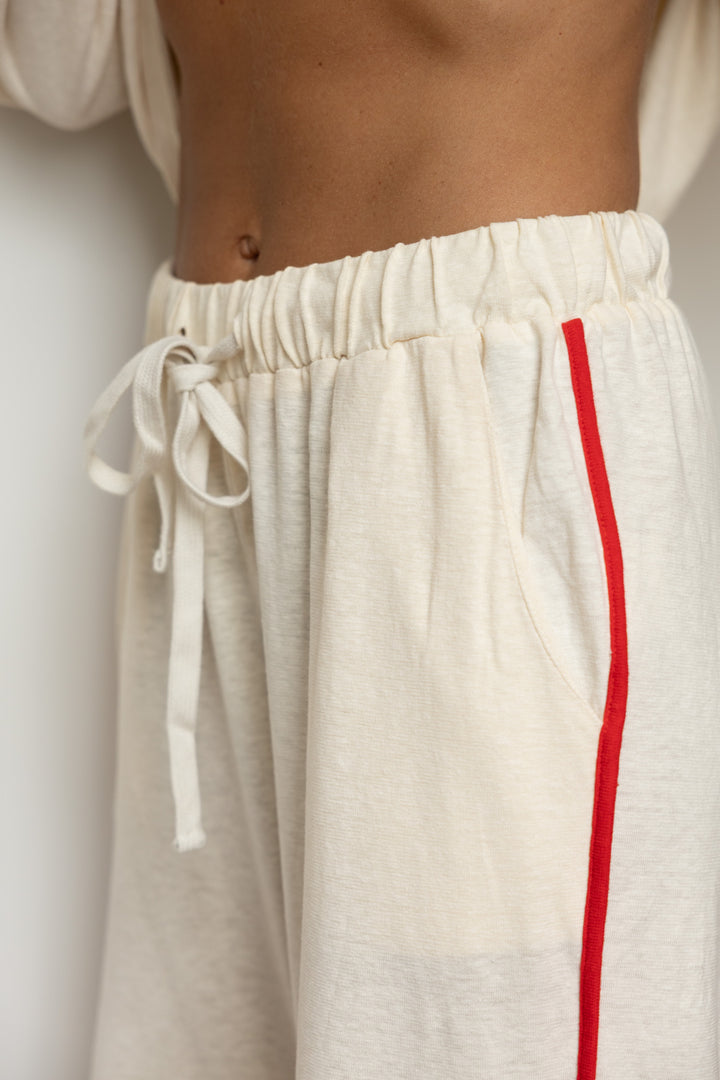 LUNA LANE GRLS RACER PANTS - CREAM