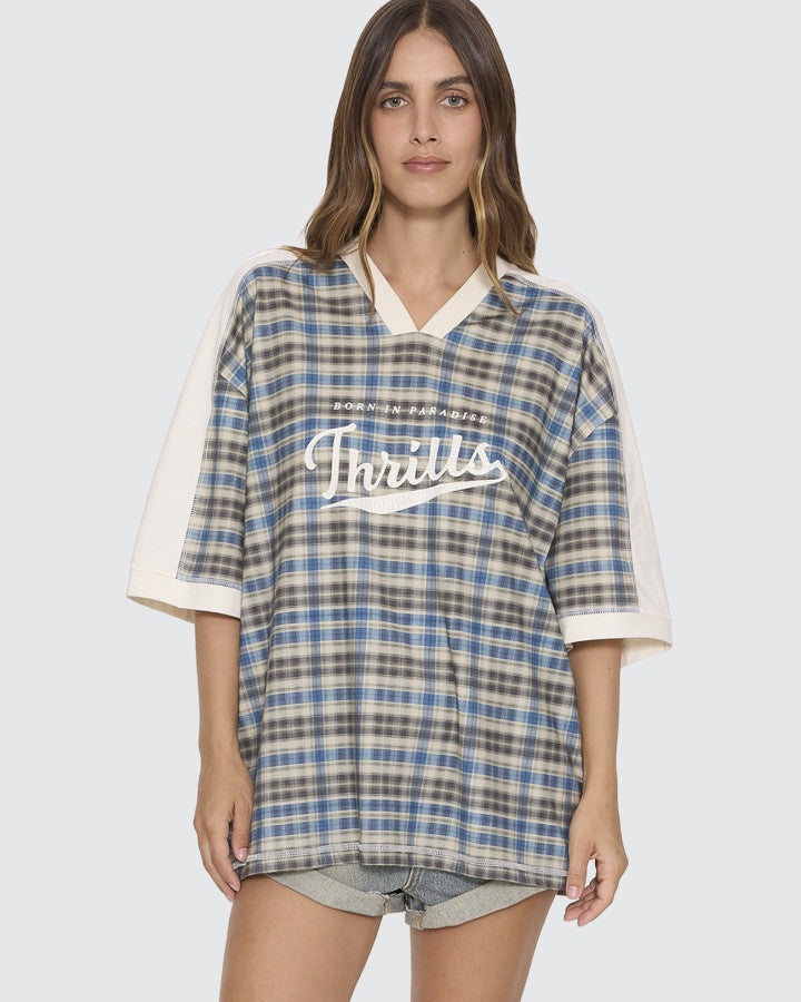 Thrills Desert Reverb V Neck Oversized Tee