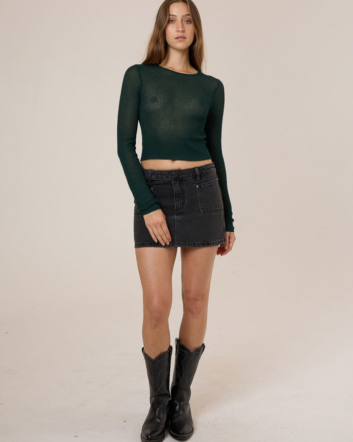 Thrills Dissolve My Mind Long Sleeve Knit Top