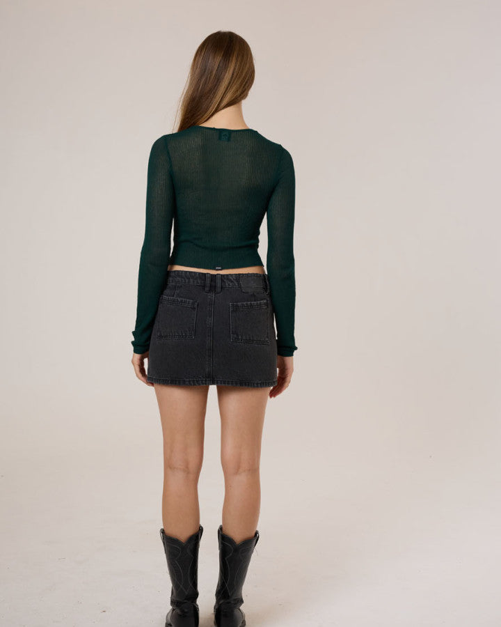 Thrills Dissolve My Mind Long Sleeve Knit Top