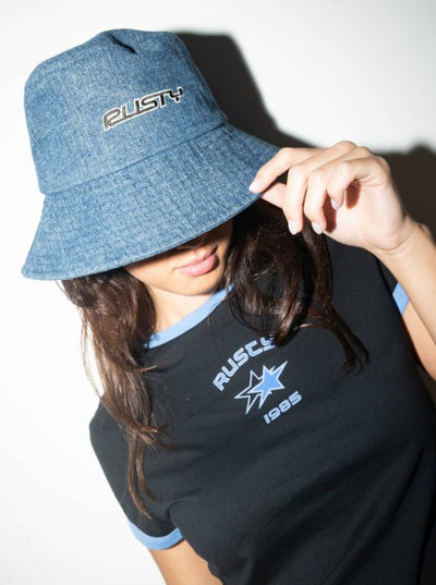 Rusty Miss Me Denim Bucket Hat