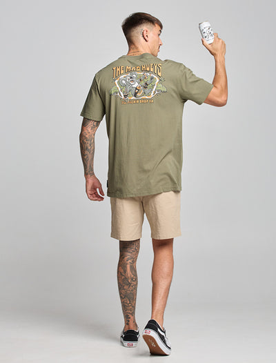 The Mad Hueys Drop Bear | Ss Tee - Olive