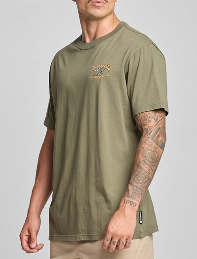 The Mad Hueys Drop Bear | Ss Tee - Olive