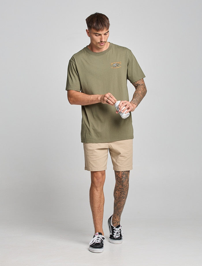 The Mad Hueys Drop Bear | Ss Tee - Olive