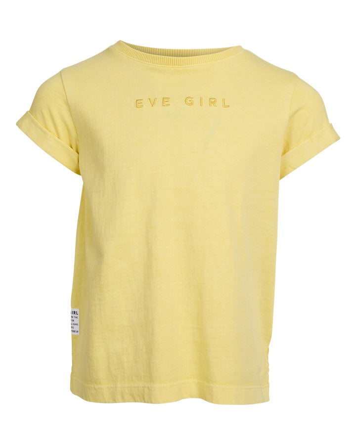 Eve Girl Washed Tee Lemon (Size 3-7)