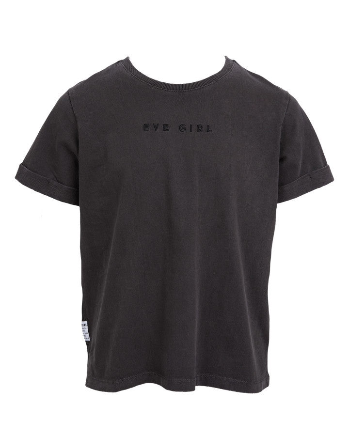 Eve Girl Washed Tee Black (Size 8-16)