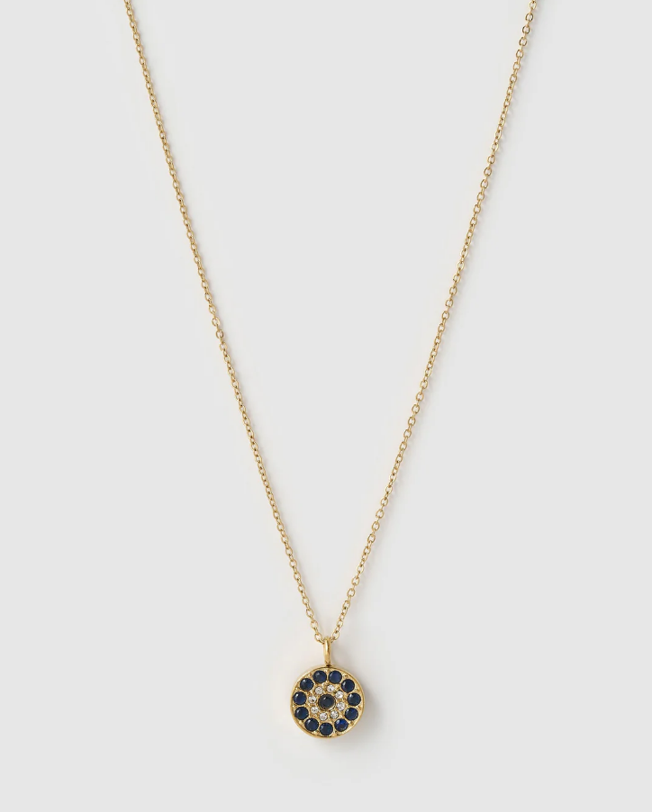 Arms Of Eve Protective Eye Charm Gold Necklace
