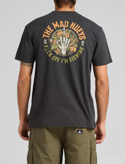 The Mad Hueys FK Off I'm Fishing | SS Tee - Vintage Black