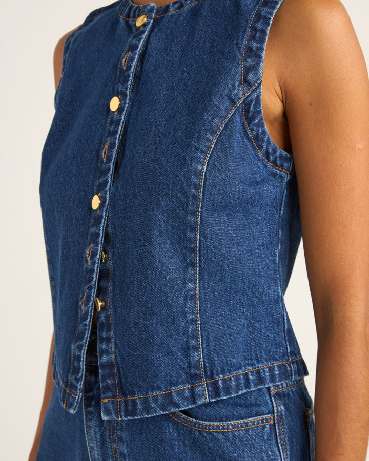 Rhythm Gia Denim Vest