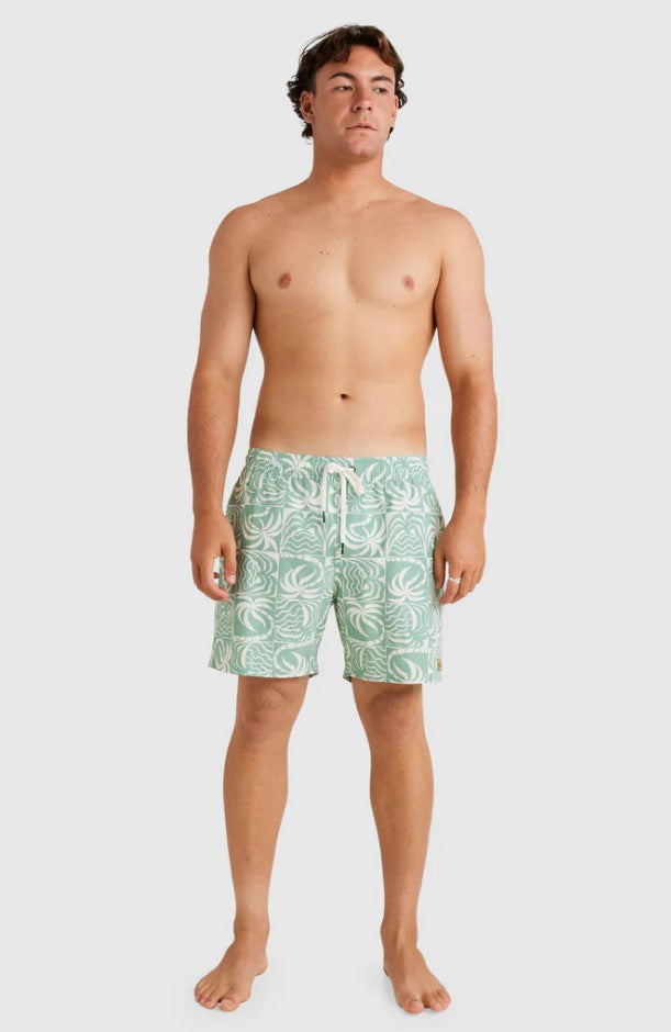 RVCA Exotica Print Elastic Boardshort