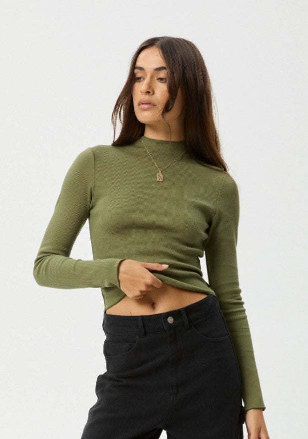 Afends Iconic Organic Long Sleeve Rib Top