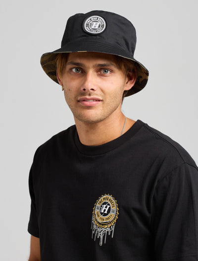 The Mad Hueys H Series | Reversible Bucket Hat - Black