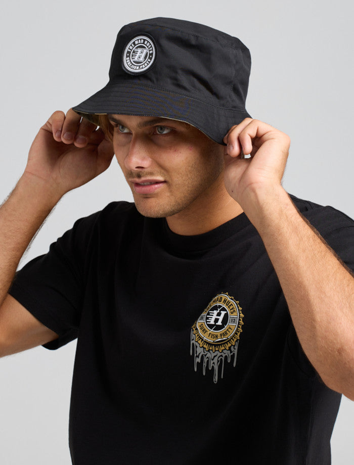 The Mad Hueys H Series | Reversible Bucket Hat - Black