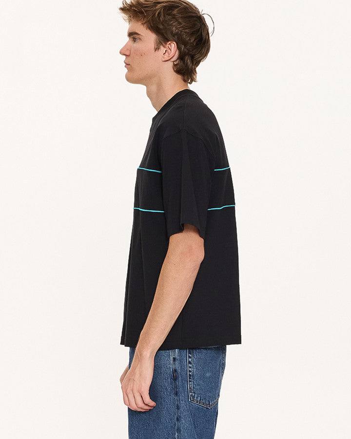Thrills Heavy Static Piping Box Fit Oversize Cropped Tee