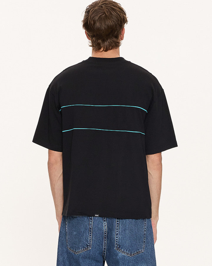 Thrills Heavy Static Piping Box Fit Oversize Cropped Tee