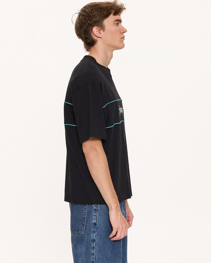 Thrills Heavy Static Piping Box Fit Oversize Cropped Tee