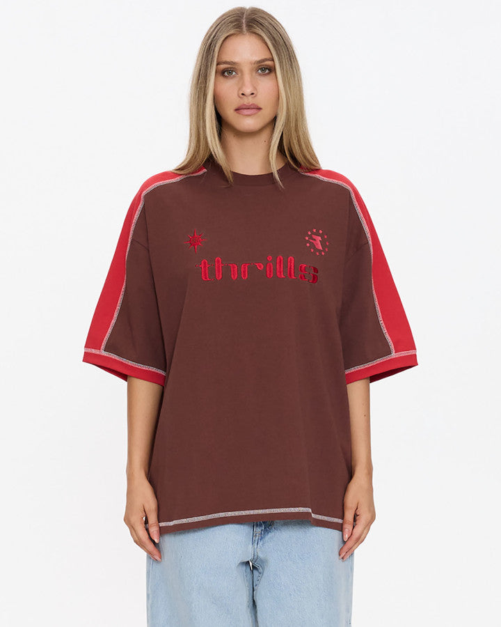 Thrills Hot Shot Panelled Oversized Tee