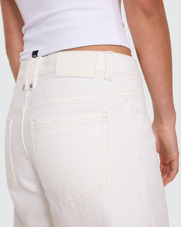 Thrills Hunter Low Rise Wide Jean - White