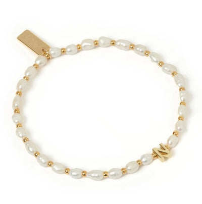 Arms Of Eve Initial Pearl Bracelet