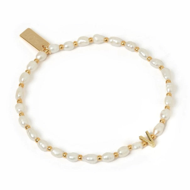 Arms Of Eve Initial Pearl Bracelet