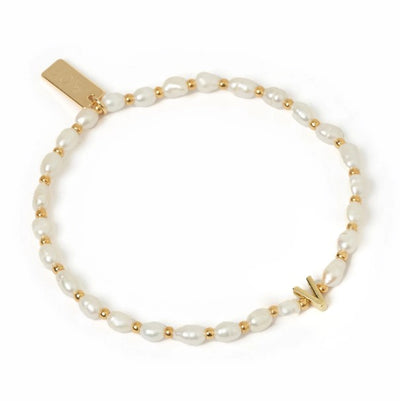 Arms Of Eve Initial Pearl Bracelet