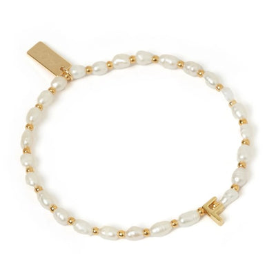 Arms Of Eve Initial Pearl Bracelet