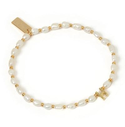 Arms Of Eve Initial Pearl Bracelet