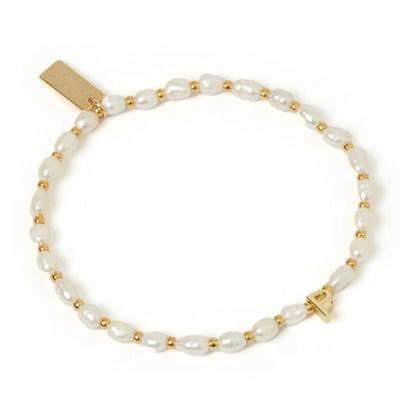 Arms Of Eve Initial Pearl Bracelet