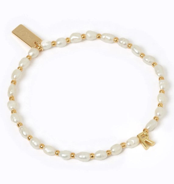 Arms Of Eve Initial Pearl Bracelet