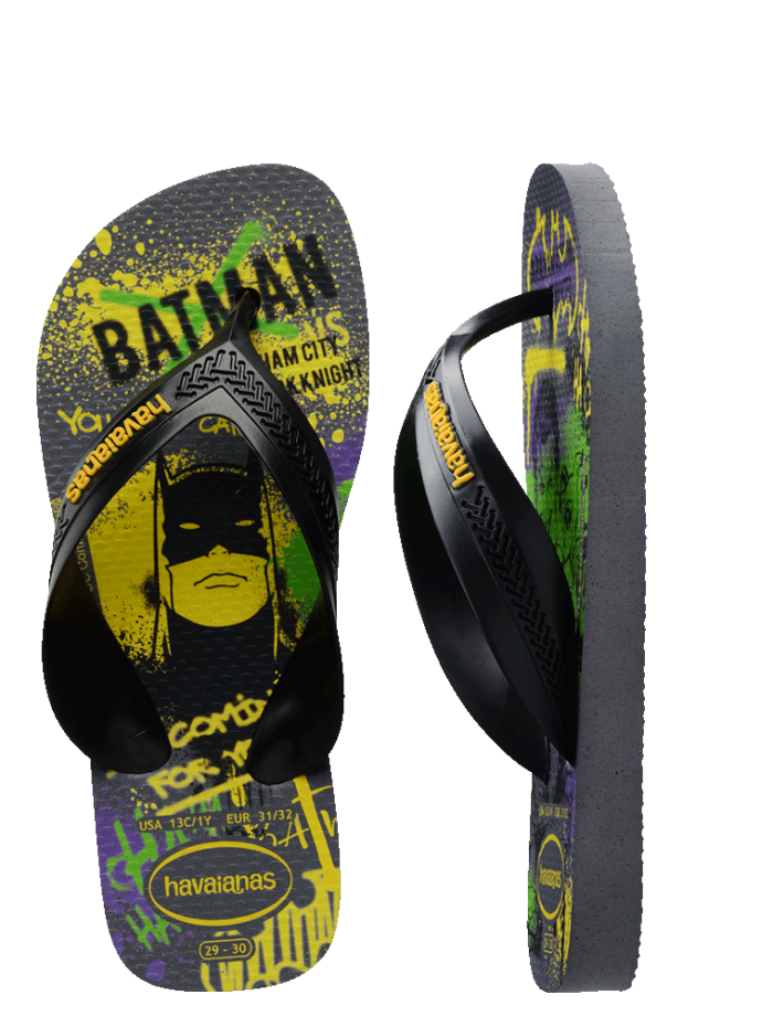 Havaianas Kids Max Heroes Steel Grey/Black Toddler