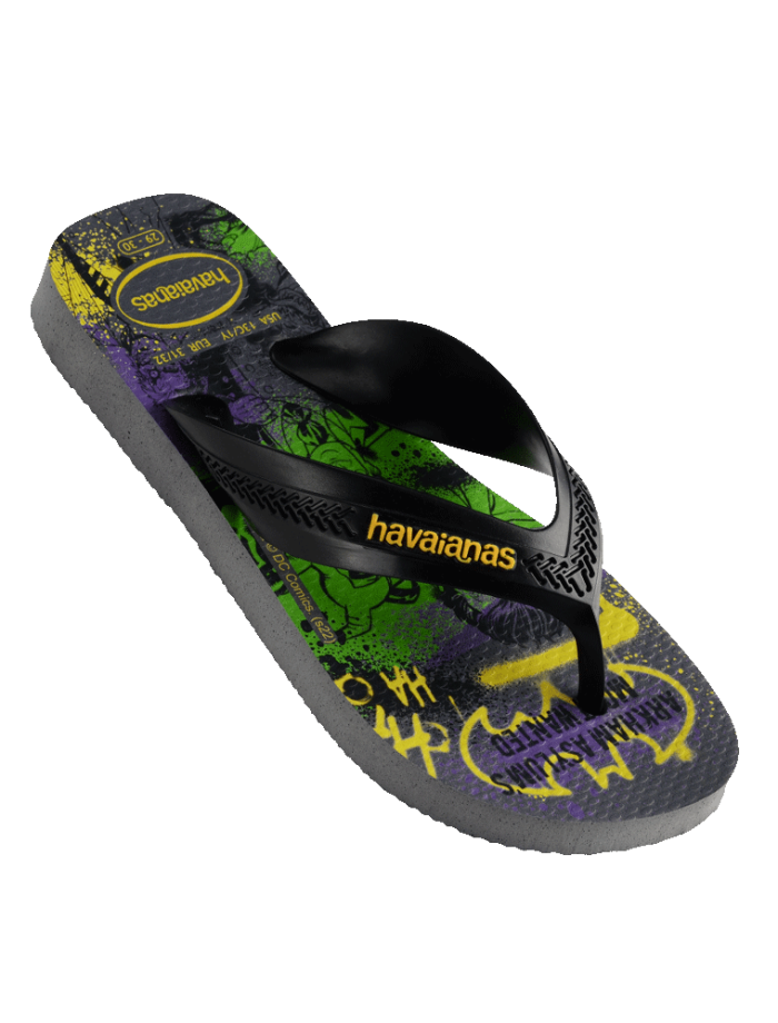 Havaianas Kids Max Heroes Steel Grey/Black Toddler