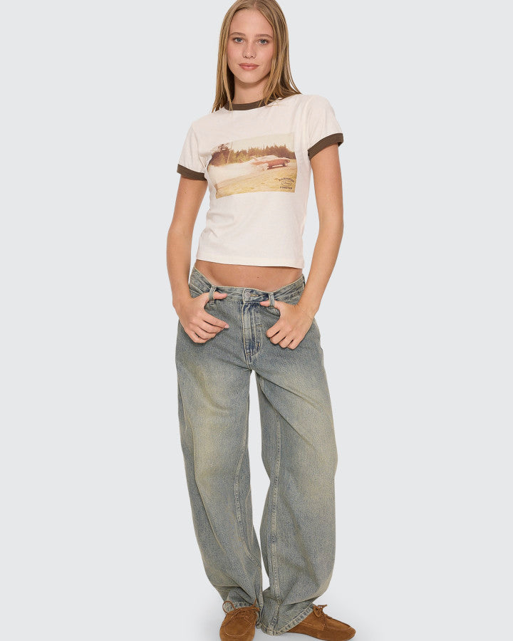 Thrills Last Stop Ringer Boy Tee