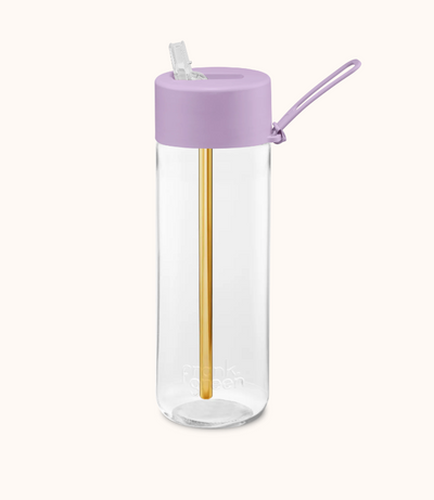 Frank Green 25oz Original Reusable Bottle Clear w Straw Lid