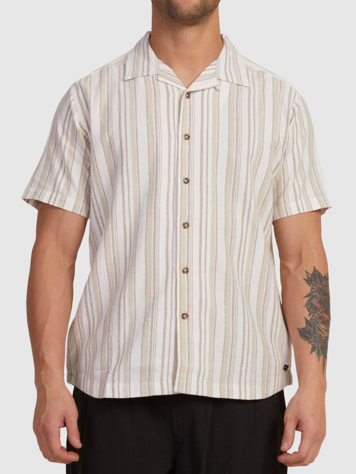RVCA Beat Stripe SS Shirt
