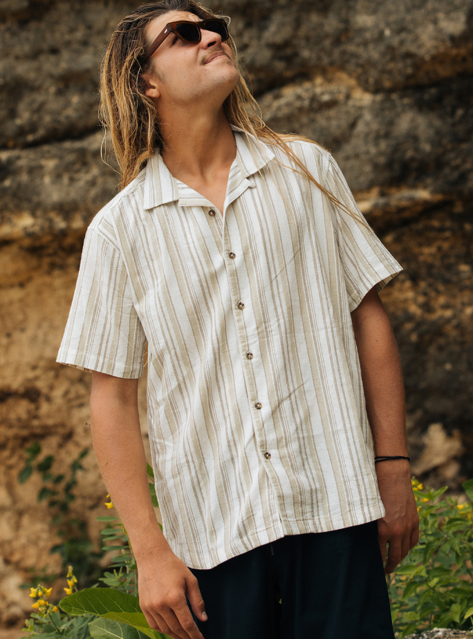 RVCA Beat Stripe SS Shirt