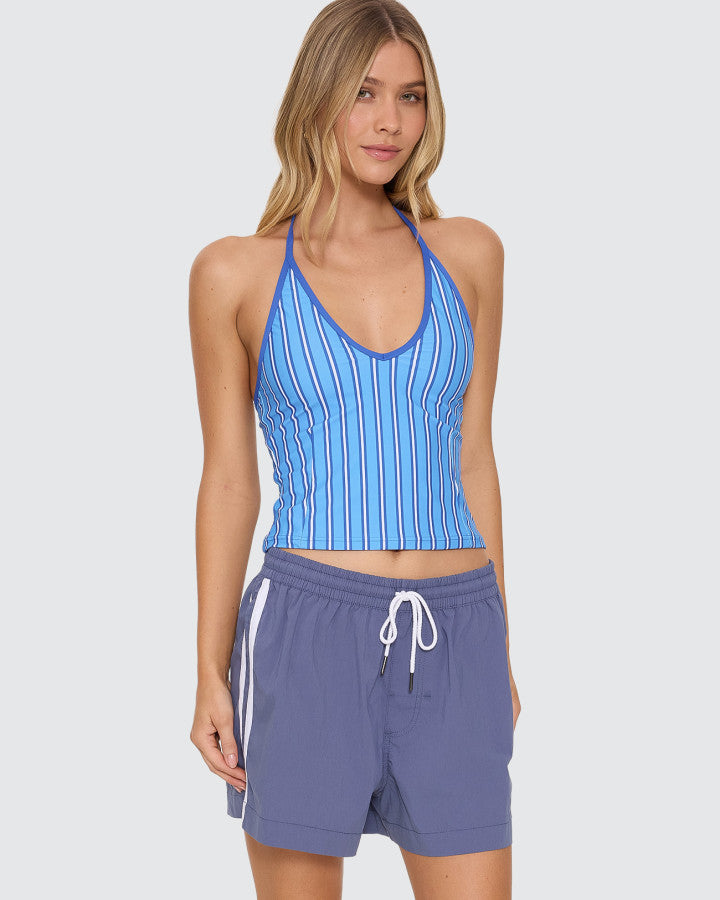 Thrills Nautical Halter Tank - Nautical Stripe