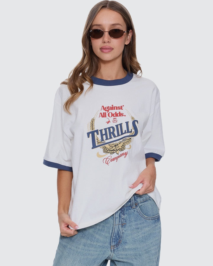 Thrills Never Better Square Tee - Dirty White