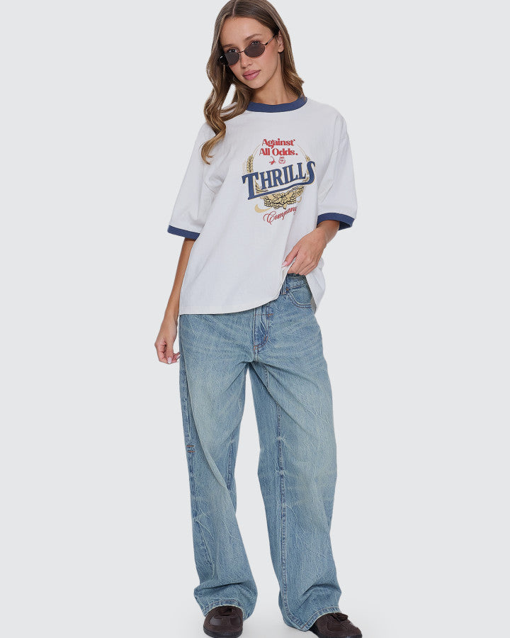 Thrills Never Better Square Tee - Dirty White
