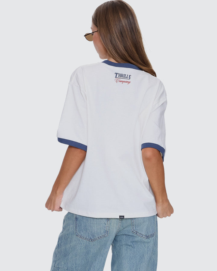 Thrills Never Better Square Tee - Dirty White