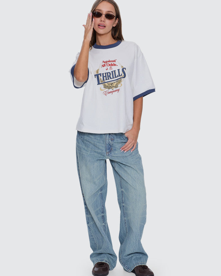 Thrills Never Better Square Tee - Dirty White