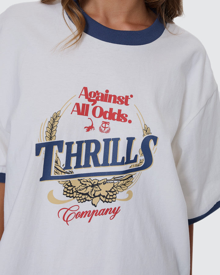 Thrills Never Better Square Tee - Dirty White