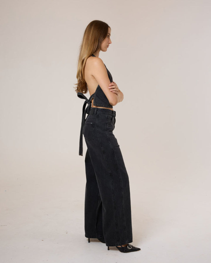 Thrills Night Shift Denim Top