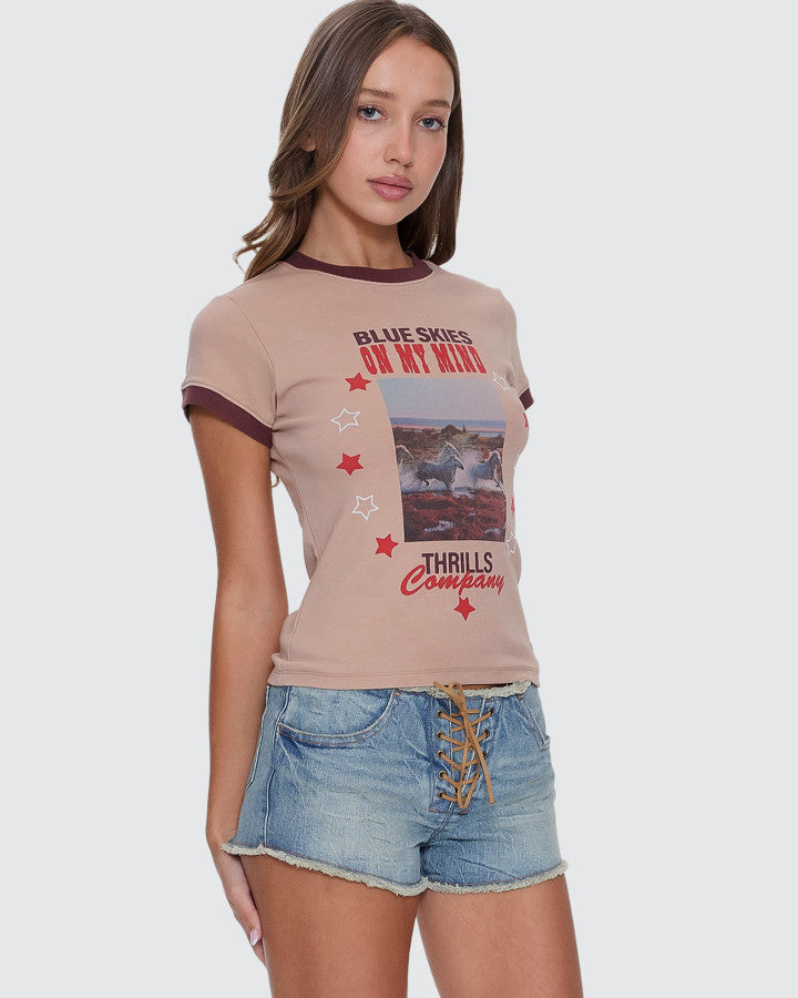 Thrills On My Mind Club Tee - Stone