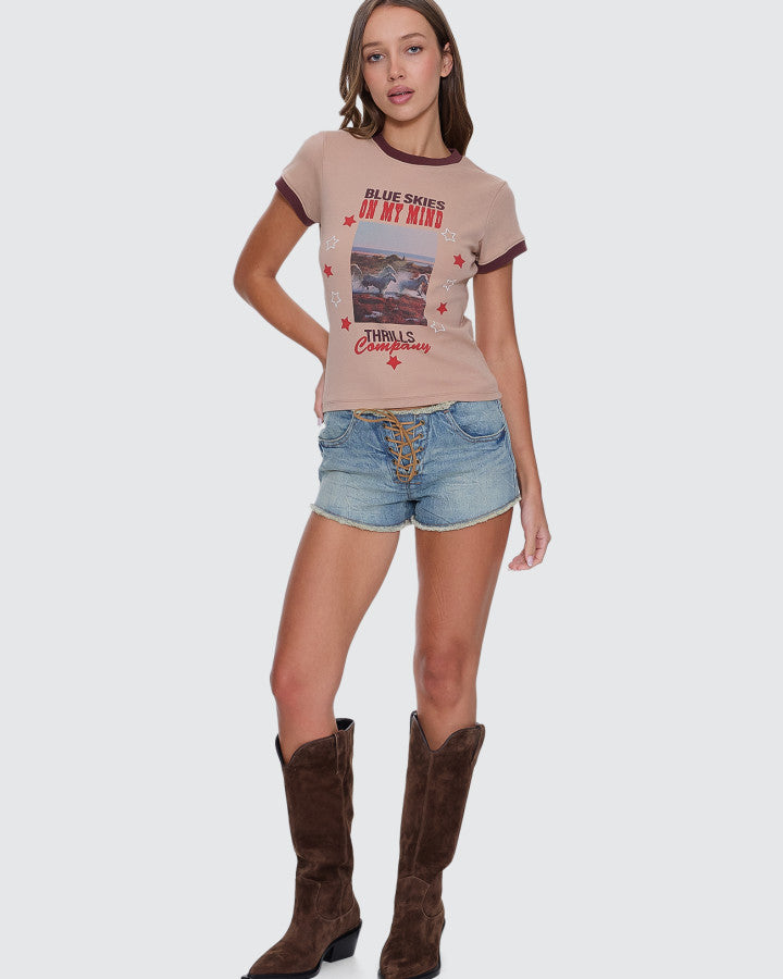 Thrills On My Mind Club Tee - Stone