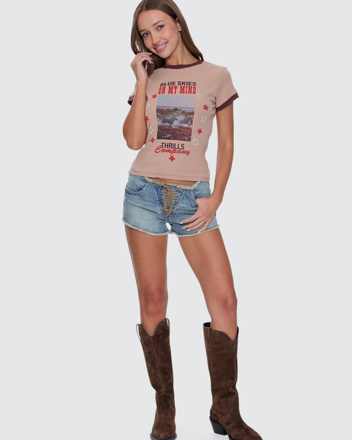 Thrills On My Mind Club Tee - Stone