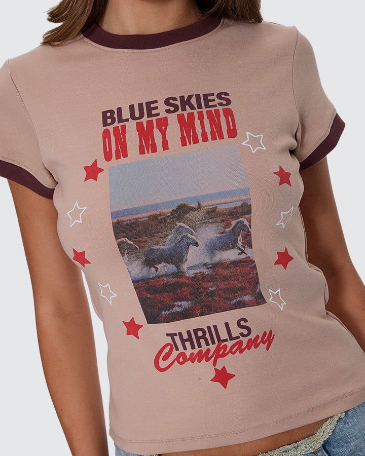 Thrills On My Mind Club Tee - Stone