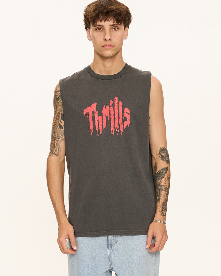Thrills Once Bitten Twice Shy Merch Fit Muscle Tee