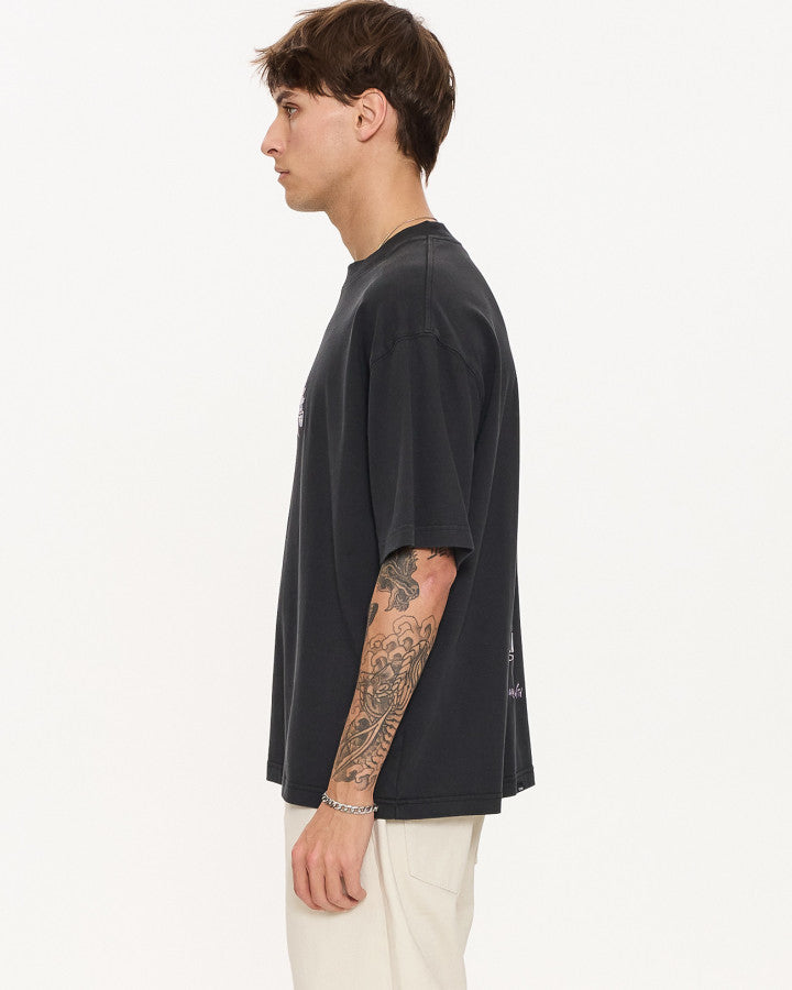 Thrills Peace Power Embro Box Fit Oversize Cropped Tee