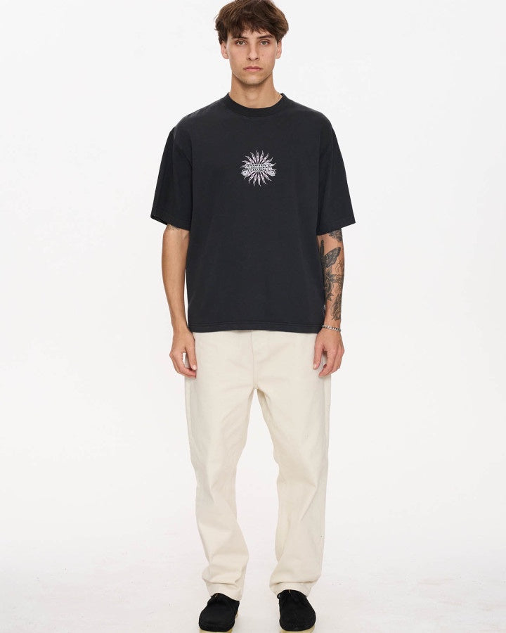 Thrills Peace Power Embro Box Fit Oversize Cropped Tee