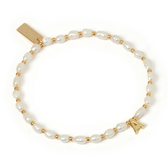 Arms Of Eve Initial Pearl Bracelet